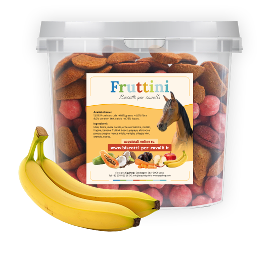 Biscotti per cavalli alla banana