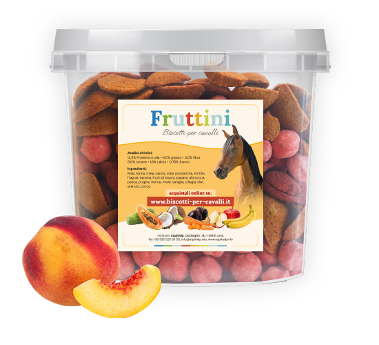 Biscotti per cavalli alle pesche